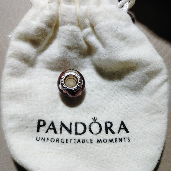 Pandora Sterling Silver Murano Art Glass Charm Beads Set of 3 White Purple Green - Picture 9 of 11